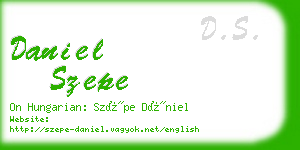 daniel szepe business card